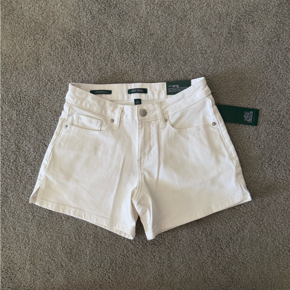 White Denim Shorts